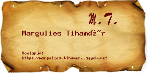 Margulies Tihamér névjegykártya